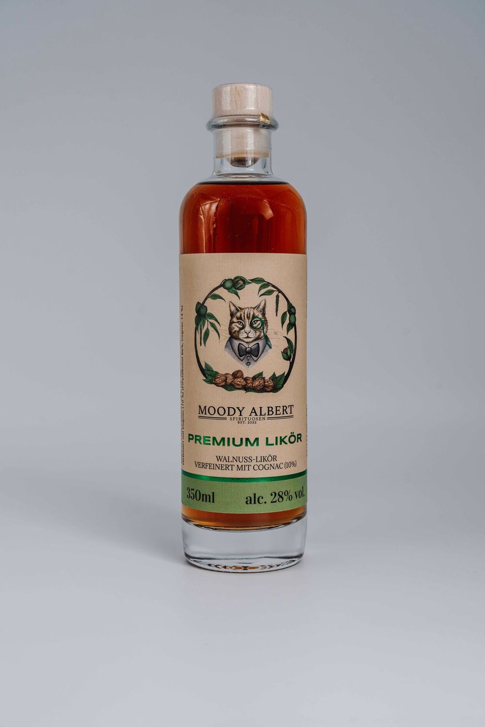 MOODY ALBERT PREMIUM LIKÖR - Walnuss verfeinert mit Cognac (10%) | 350ml