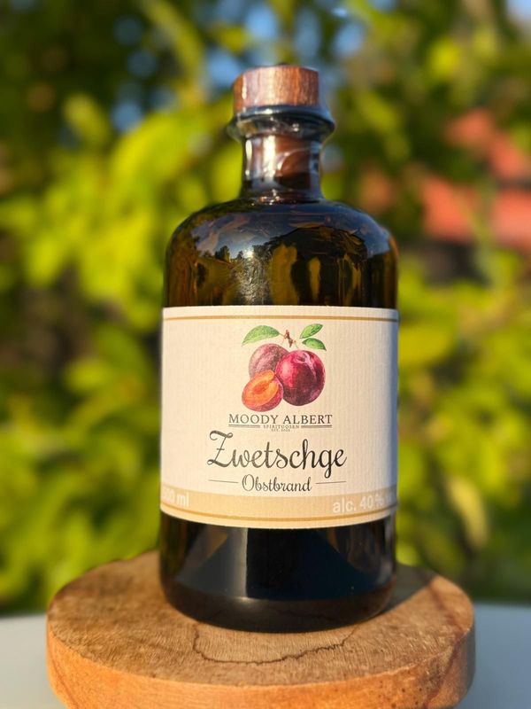 MOODY ALBERT Obstbrand - Zwetschgenbrand - 500ml MOODY ALBERT Obstbrand - Zwetschgenbrand - 500ml