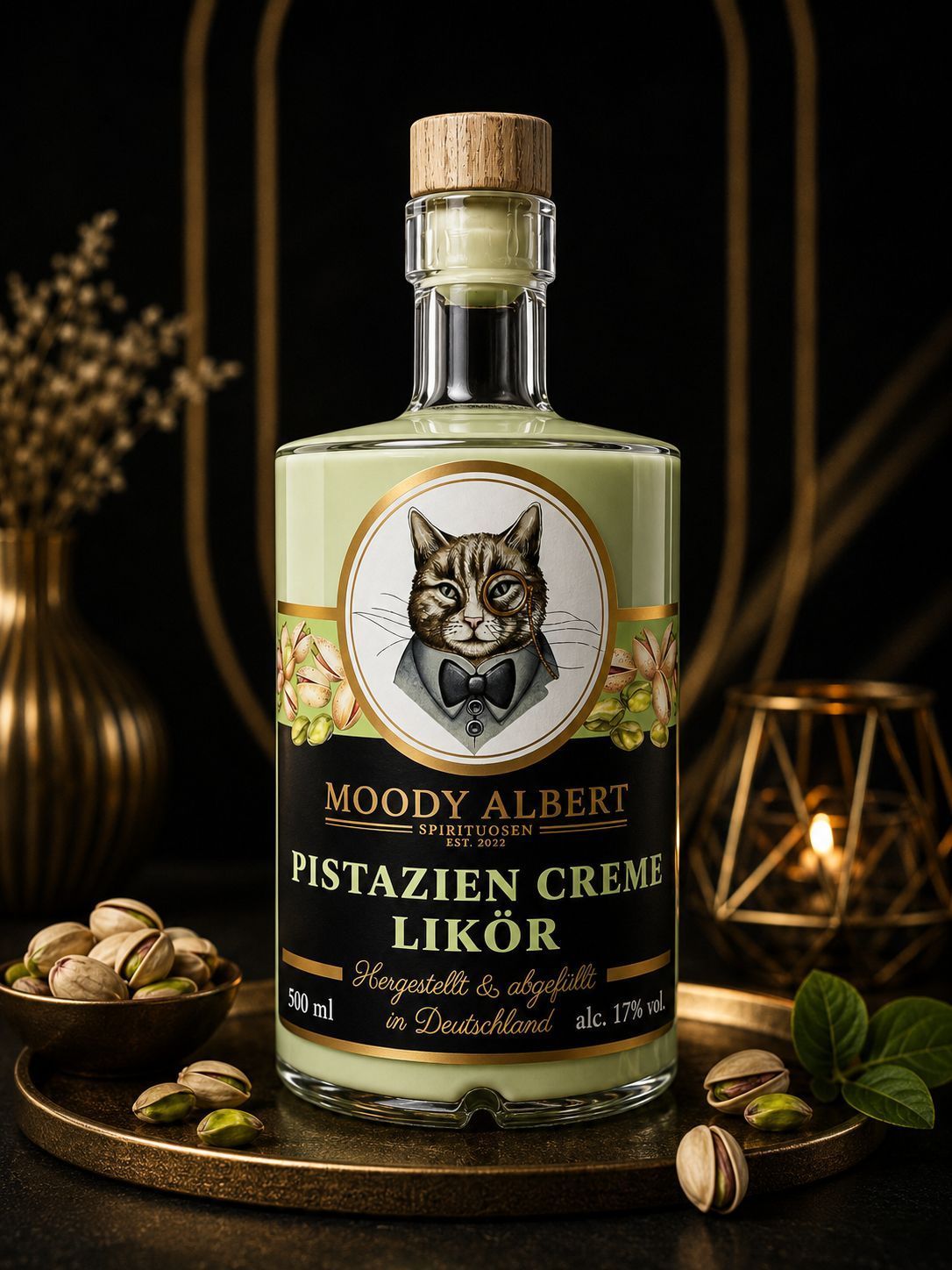 MOODY ALBERT PREMIUM PISTAZIEN CREME-LIKÖR - 500ml