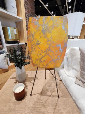 Marbled Peach/ Yellow/ Silver