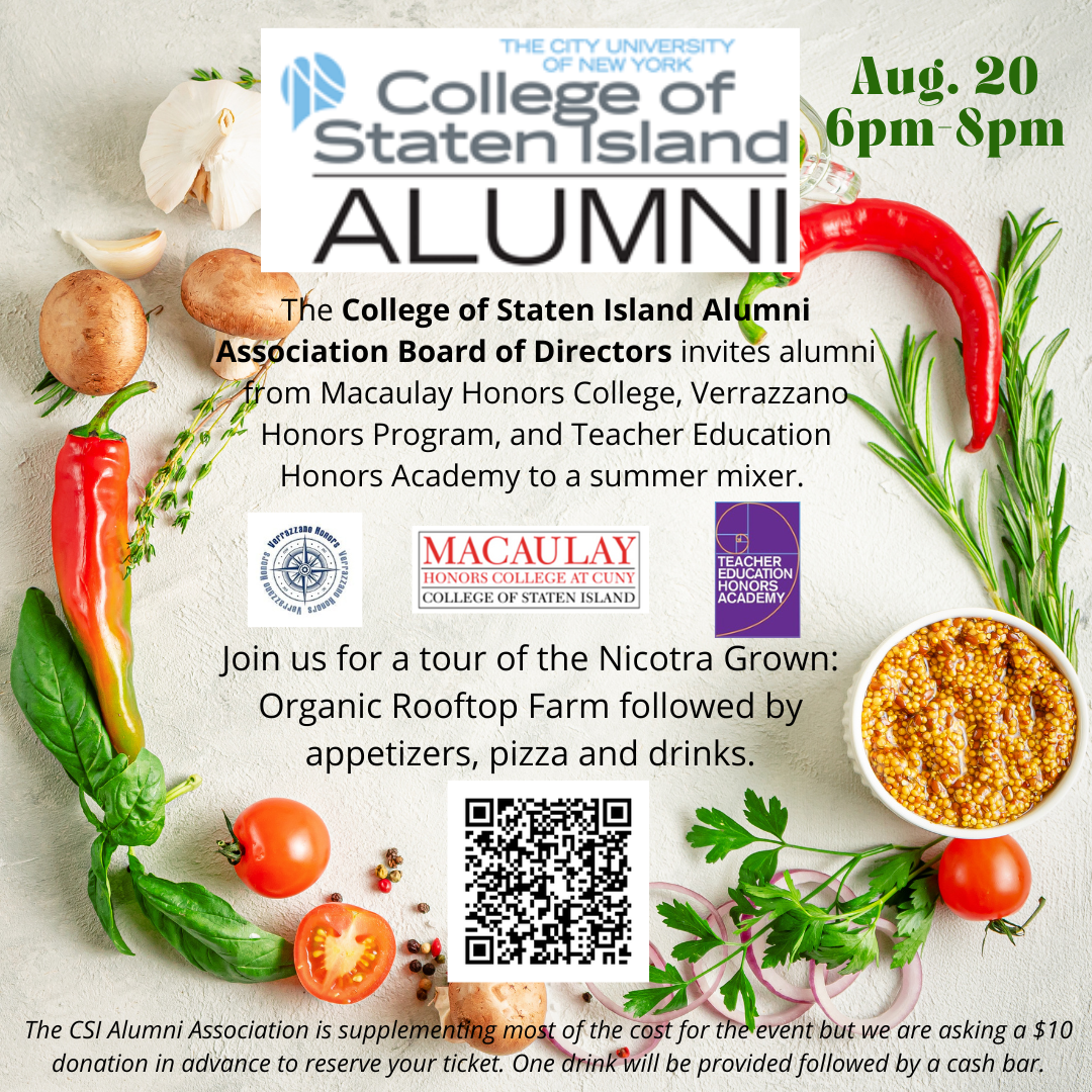 College of Staten Island Alumni Association Summer Mixer- Aug 20