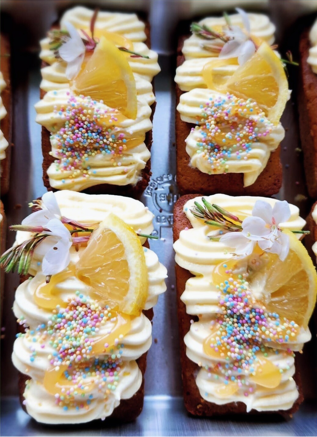 Vanilla Lemon Drizzle Cake Loafs x 4