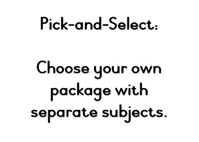 Pick-and-Select: Choose your own package with separate subjects.