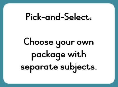 Pick-and-Select: Choose your own package with separate subjects.