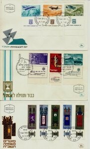 ISRAEL 1967 FDC YEAR SET - SEE 3 SCANS