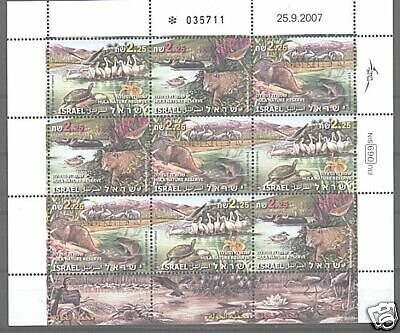 ISRAEL 2007 NATURE LAKE HULA WILD LIFE SHEET MNH NEW