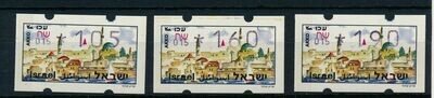 ISRAEL 1994 KLUSSENDORF AKKO MACHINE 15 LEFT PH TARIFF 6 BASIC RATES SET MNH