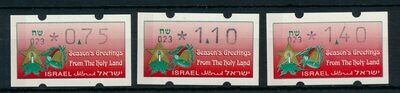 ISRAEL 1994 KLUSSENDORF CHRISTMAS MACHINE 23 LEFT PH TARIFF 1 BASIC RATES SET