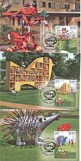 ISRAEL 2010 CHILDREN STORY GARDEN SET 3 MAXIMUM CARDS