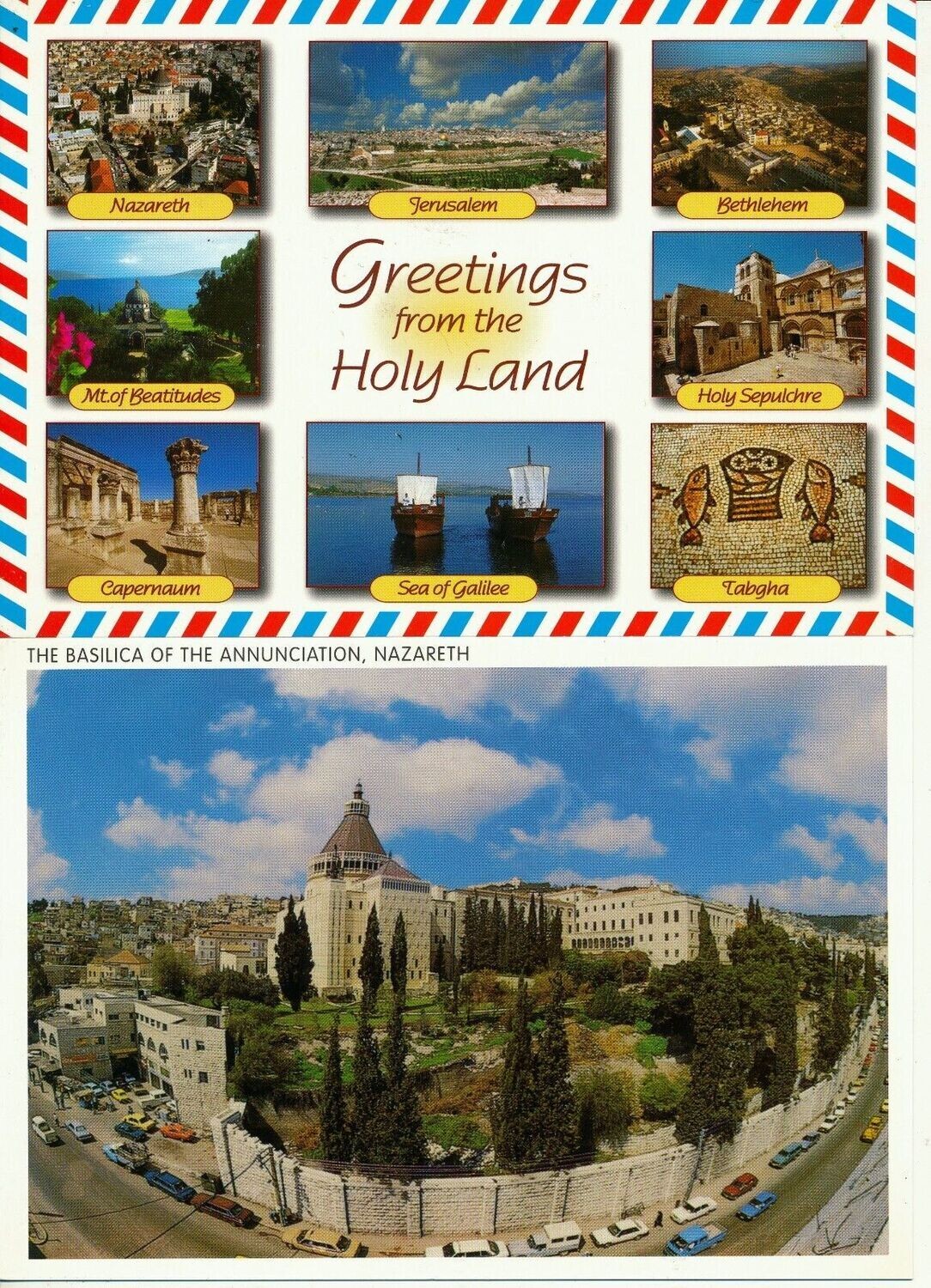 ISRAEL 2009 POPE BENEDICT XVI VISIT HOLY LAND SITES P/CARDS+LABEL # 2 - SEE 3 SCANS