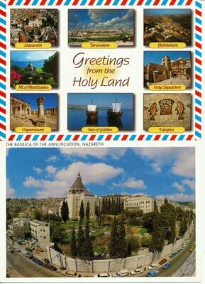 ISRAEL 2009 POPE BENEDICT XVI VISIT HOLY LAND SITES P/CARDS+LABEL # 2 - SEE 3 SCANS