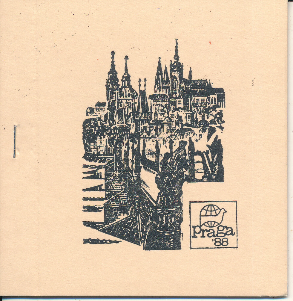 ISRAEL 1988 ALTNEUSCHUL SYNAGOGUE PRAGUE BOOKLET # 2 MNH - SEE 2 SCAN