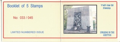 ISRAEL 1993 50 YEARS SINCE UPRISE GHETTOS BOOKLET MNH - SEE 2 SCAN