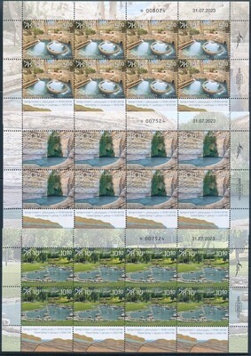 ISRAEL 2023 SPRINGS IN ISRAEL DECORATED SHEETS OF 8 STAMPS MNH