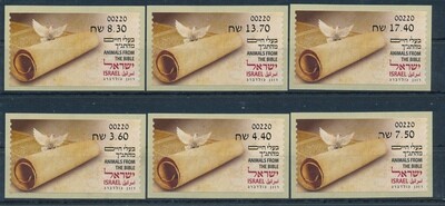 ISRAEL 2024 ANIMALS FROM THE BIBLE ATM LABEL BEER SHEVA MACHINE 220 SET MNH