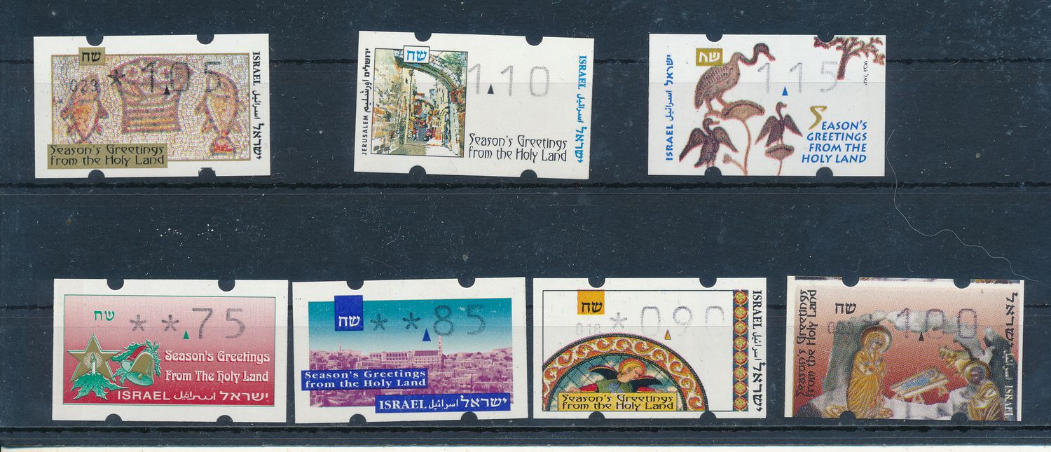 ISRAEL 1992 - 1998 KLUSENDORF CHRISTMAS ATM SET