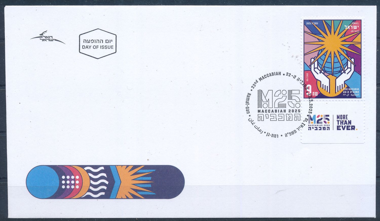 ISRAEL 2025 22nd MACCABIAH STAMP FDC