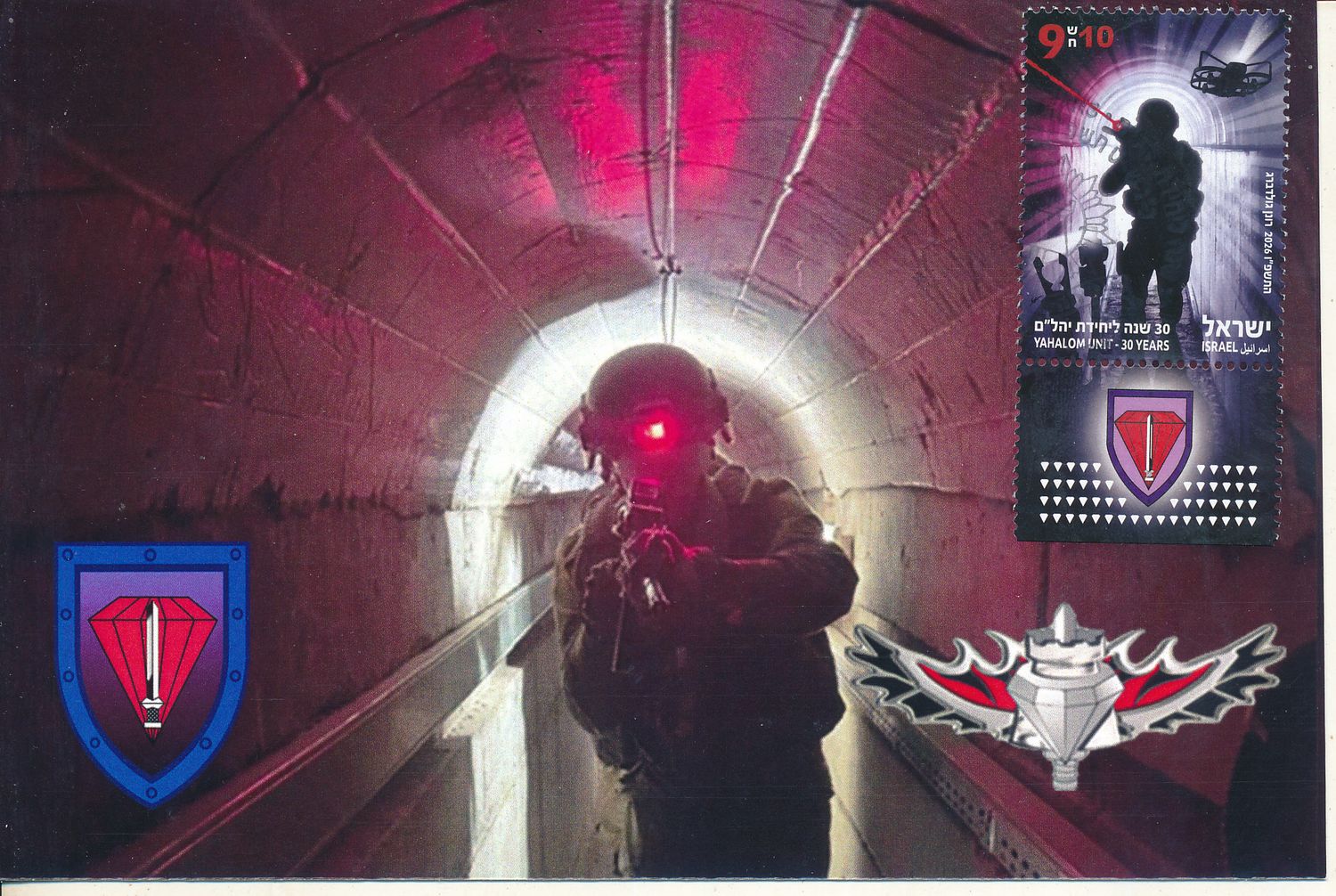 ISRAEL 2026 YAHALOM UNIT - 30 YEARS STAMP  MAXIMUM CARD