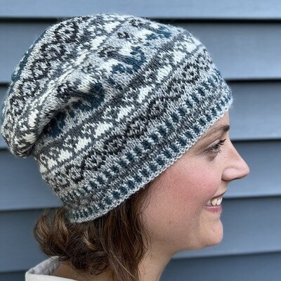 Bonnie Isle Hat yarn pack, Bonnie Isle Hat kit, Bonnie Isle Hat Spindrift, Bonnie Isle Hat Jamieson's of Shetland kit, Bonnie Isle Hat, Shetland Wool Week 2022 hat, Shetland Wool Week, Fair Isle hat kit, Fair Isle hat