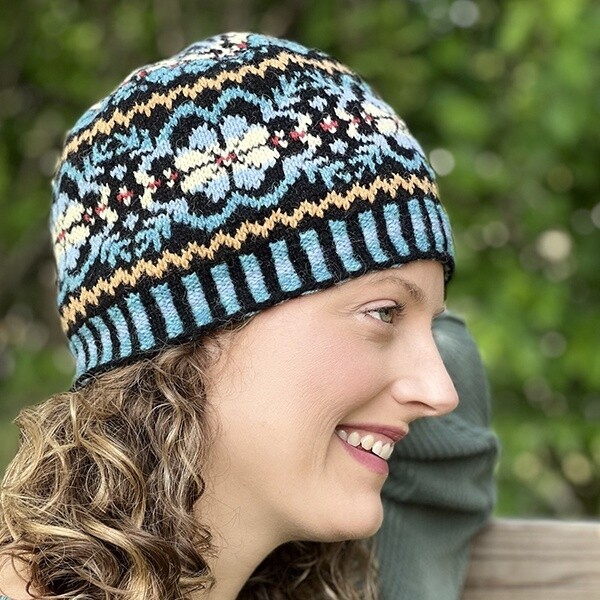 BuggiFlooer Beanie Yarn Pack, BuggiFlooer Beanie Hat, Buggiflooer hat, Shetland Wool Week 2023, Shetland Wool week 2023 hat, Shetland Wool Week 2023 Beanie, Jamieson &amp; Smith Shetland Supreme Jumper Weight, Jamieson &amp; Smith yarn, Shetland Wool, Fair Isle hat kit, Fair Isle hat