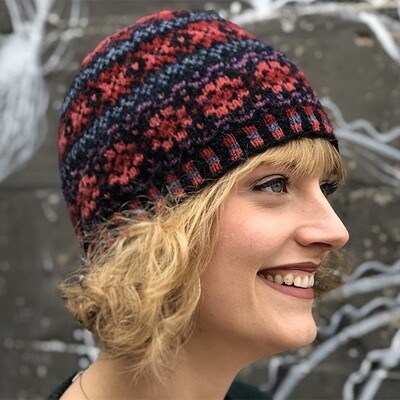 Katie's Kep Yarn Pack, Katie's Kep Hat, Katie's Kep, Shetland Wool Week 2020, Shetland Wool week 2020 hat, Shetland Wool Week 2020 Beanie, Jamieson's of Shetland Spindrift, Jamieson's of Shetland yarn, Shetland Wool, Fair Isle hat kit, Fair Isle hat