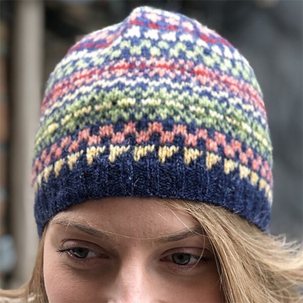 My First Fair Isle Hat kit, My First Fair Isle Hat, hat kit, cap kit, knit hat kit, knit hat, Fair Isle hat kit, Fair Isle hat, colorful hat, Jamieson's of Shetland Spindrift, Spindrift, Shetland Wool