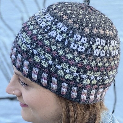 Merrie Dancers Toorie Yarn Pack, Merrie Dancers Toorie Hat, Merrie Dancers Toorie, Shetland Wool Week 2018, Shetland Wool week 2018 hat, Shetland Wool Week 2018 Beanie, Jamieson's of Shetland Spindrift, Jamieson's of Shetland yarn, Shetland Wool, stranded knitting hat kit, stranded knitting hat