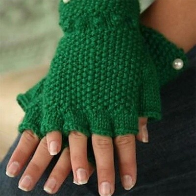 Button Cuff Fingerless Gloves pattern