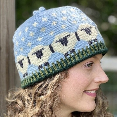 Field of Sheep Hat pattern
