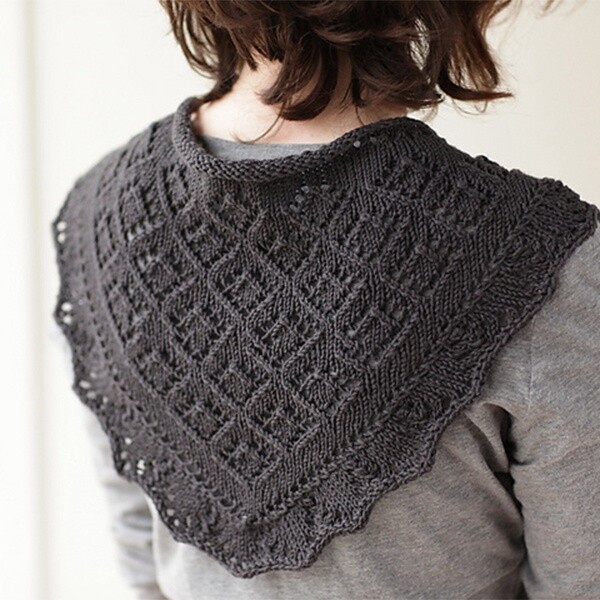 Learn to Knit Lace Shawlette - Digital Pattern Only