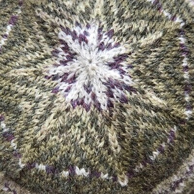 knitting, Fair Isle knit hat, Fair Isle knit hat crown, Fair Isle knit hat crown star