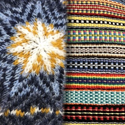 Fair Isle hat crown, inkle bands kits, band weaving kits, inkle weaving kits, hat kits, kits