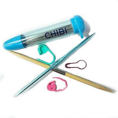 notions and accessories, notions, knitting notions, crochet notions, stitch markers, cable needle, tapestry needle, Chibi, silvalume