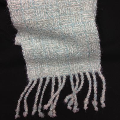 Log Cabin Alpaca Scarf Kit weaving