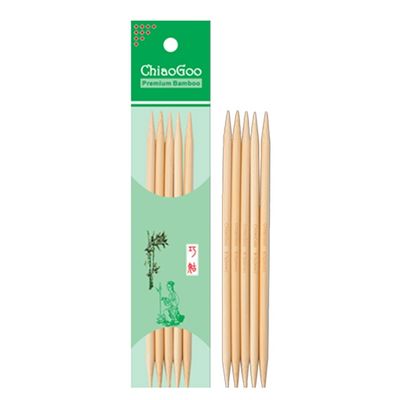 ChiaoGoo Double Point Needles Bamboo Natural, DPNs, double point needles