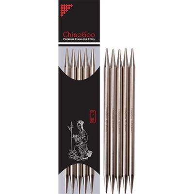ChiaoGoo Double Point Needles Stainless Steel, DPNs, double point needles