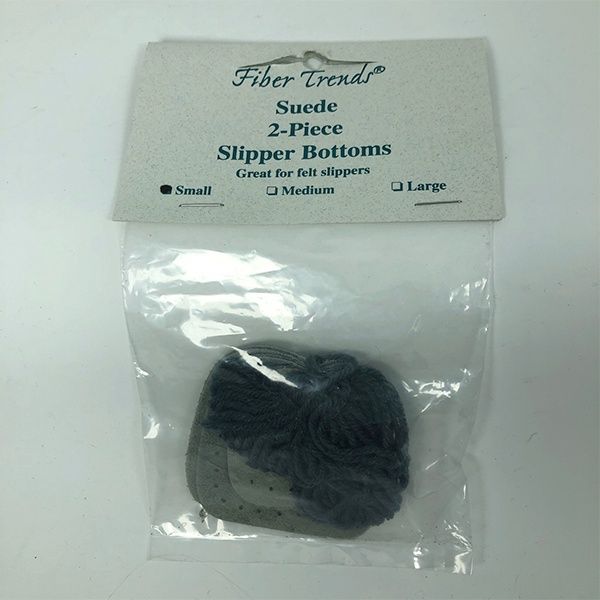 Suede Two Piece Slipper Bottoms in package