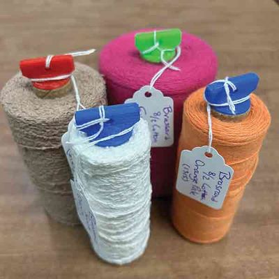 Tag Keepers on tubes of Maurice Brassard yarn