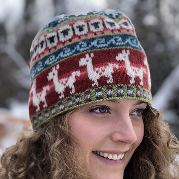 Woolie Friends Hat Kit, hat kit, Woolie Friends hat, Fair Isle hat, hat kit, cap kit, knit hat kit, knit hat, Fair Isle hat kit, Fair Isle hat, colorful hat, Jamieson's of Shetland Spindrift, Spindrift, Shetland Wool