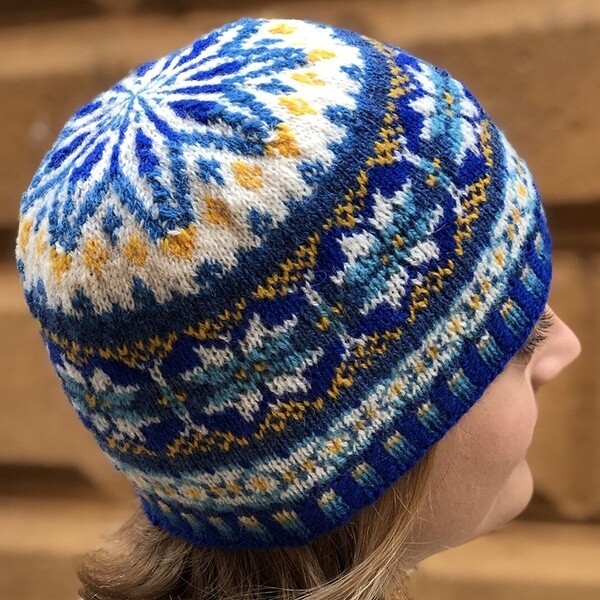 Harriet's Hat Yarn Pack, Harriet's Hat, hat, Shetland Wool, Jamieson's of Shetland Spindrift, Jamieson's of Shetland yarn, Shetland Wool, Fair Isle hat kit, Fair Isle hat