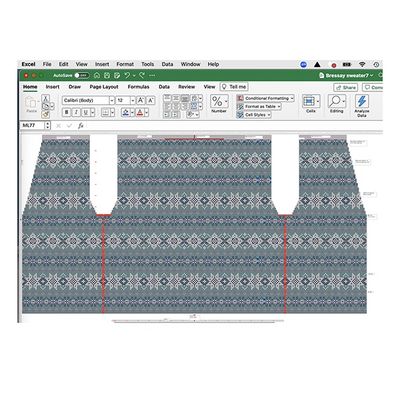 Charting a Fair Isle Sweater Using Excel via Zoom