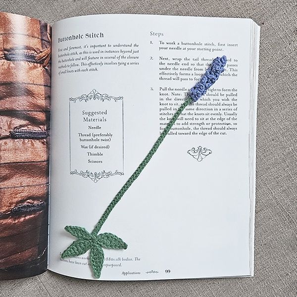 Crochet Day 2026 - Lavender Bookmark