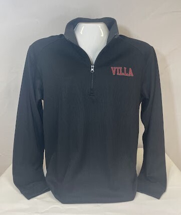 Black Men&#39;s Ribbed 1/4 Zip