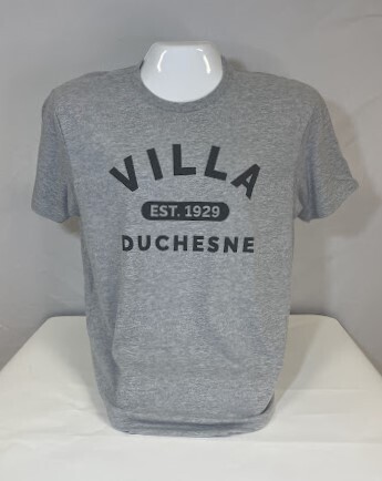 Gray Short Sleeve Tee with Villa Est 1929