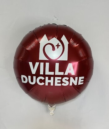 Maroon Villa Logo Mylar Balloon