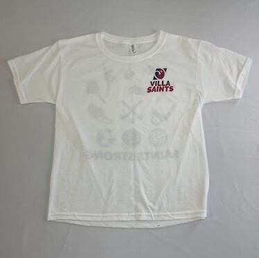Youth White Sports Short Sleeve Pocket Tee