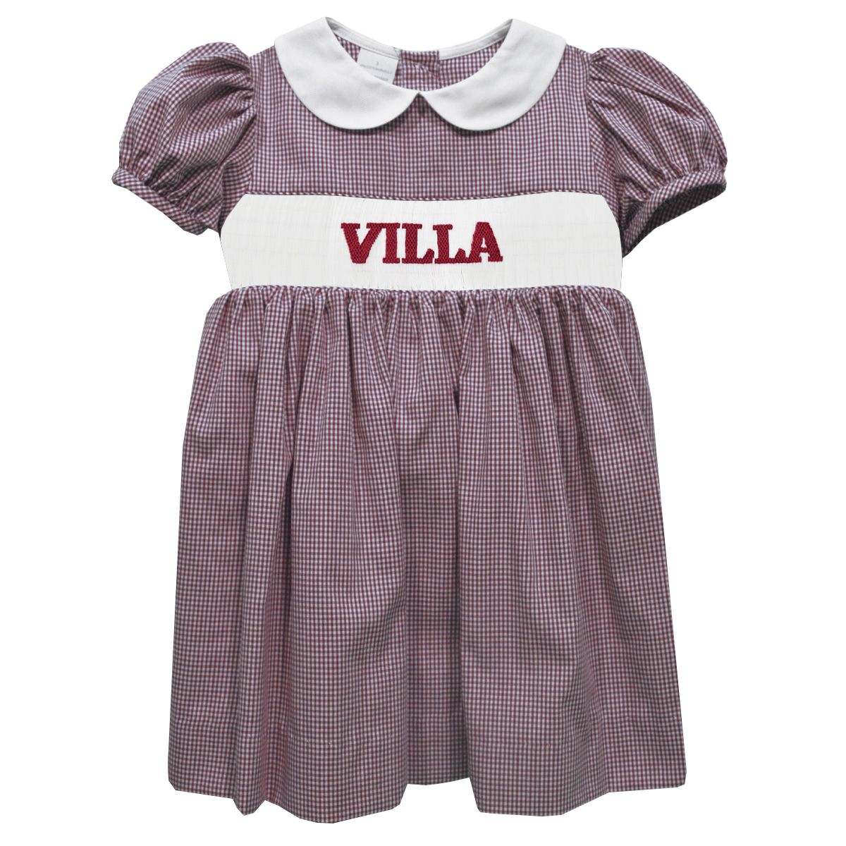 Youth Maroon Dress Smocked VILLA