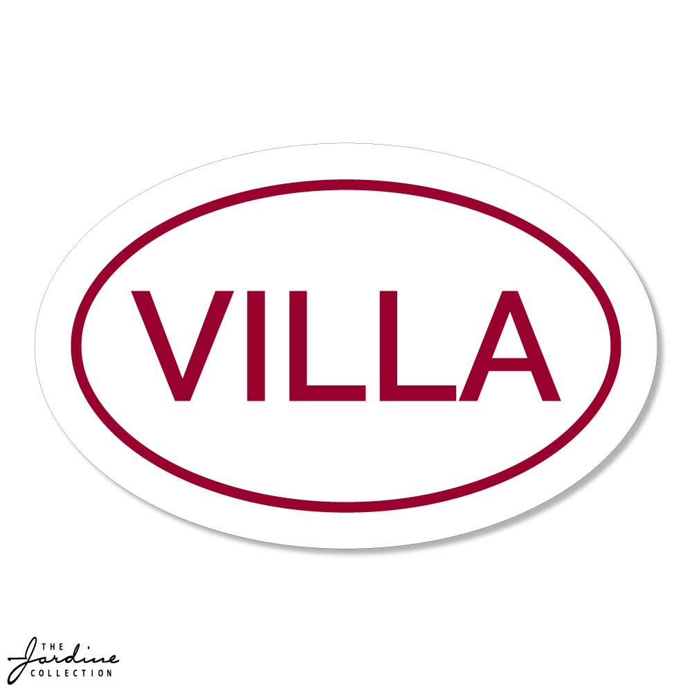 White Oval Magnet VILLA