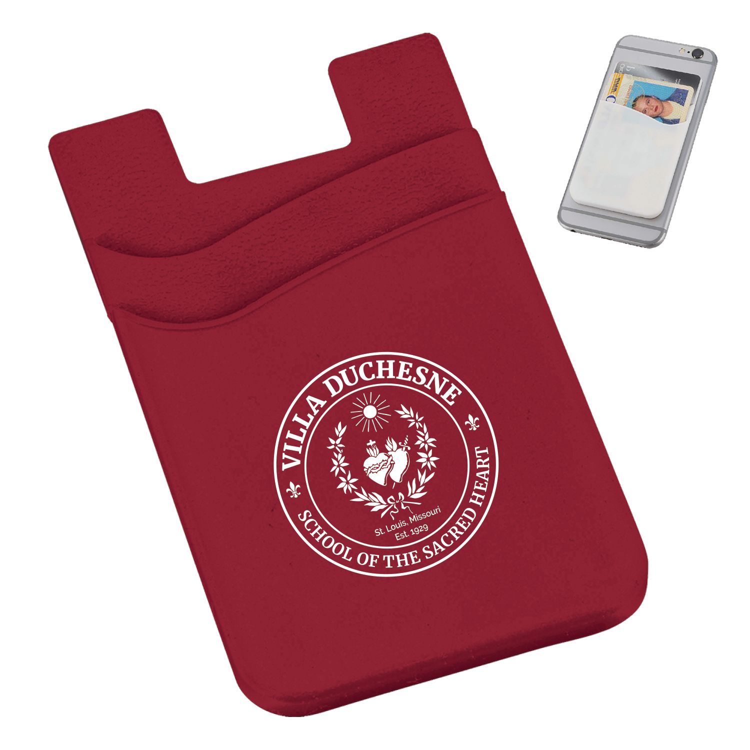 Maroon Phone Wallet w/ Seal