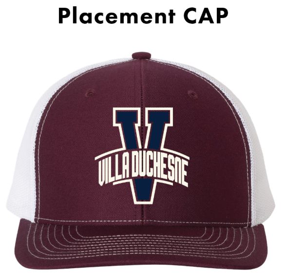 Maroon &amp; White V Spirit Logo Trucker Hat